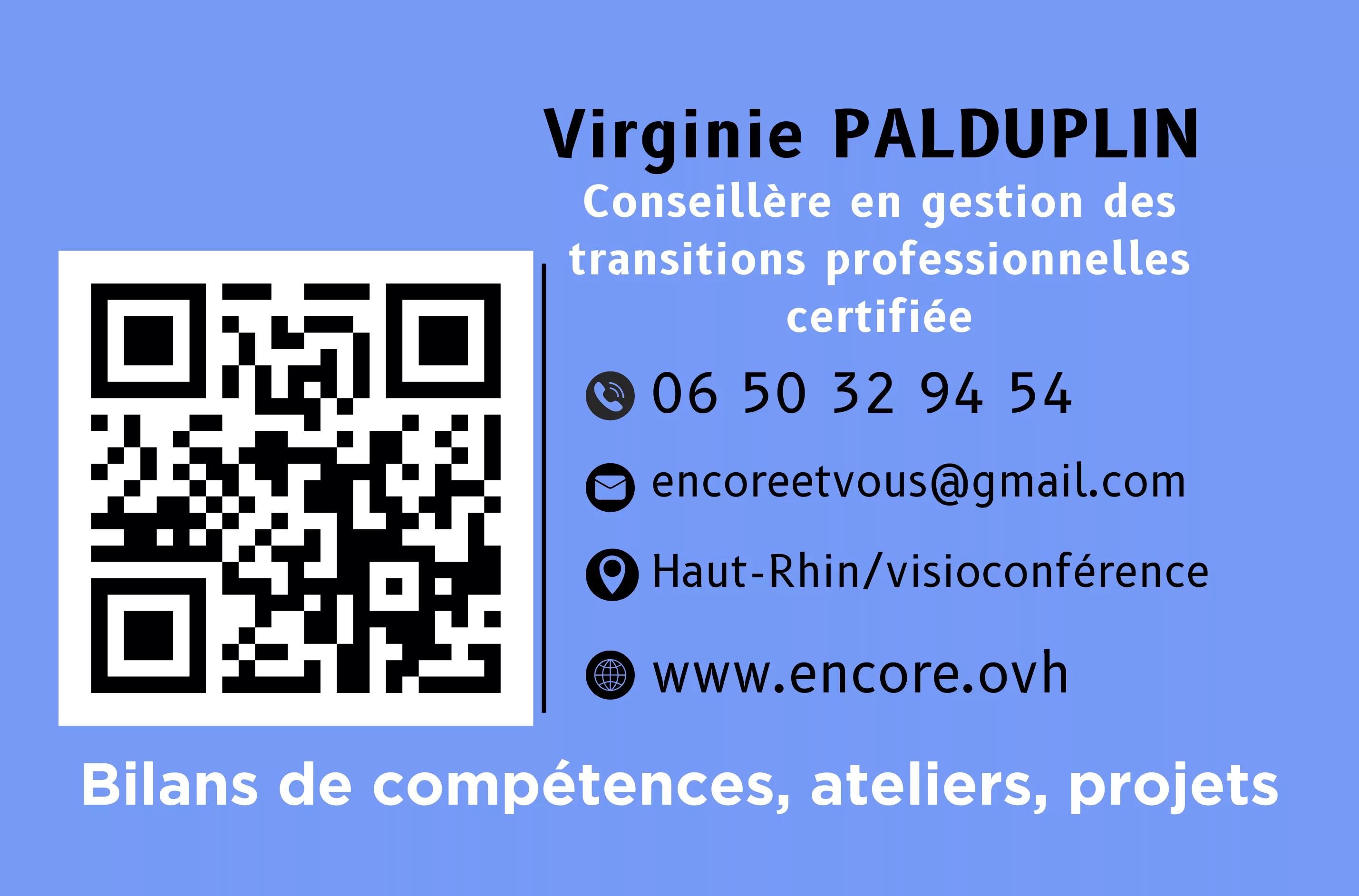 Carte de visite Encore, Conseil et Projets